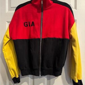 I.AM.GIA Colorblock Zip Jacket – Red/Black/Yellow Track Style (Unisex Fit)
